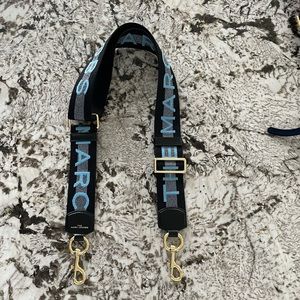 Marc Jacobs Blue, Black, Silver, and Gold Bag Strap.